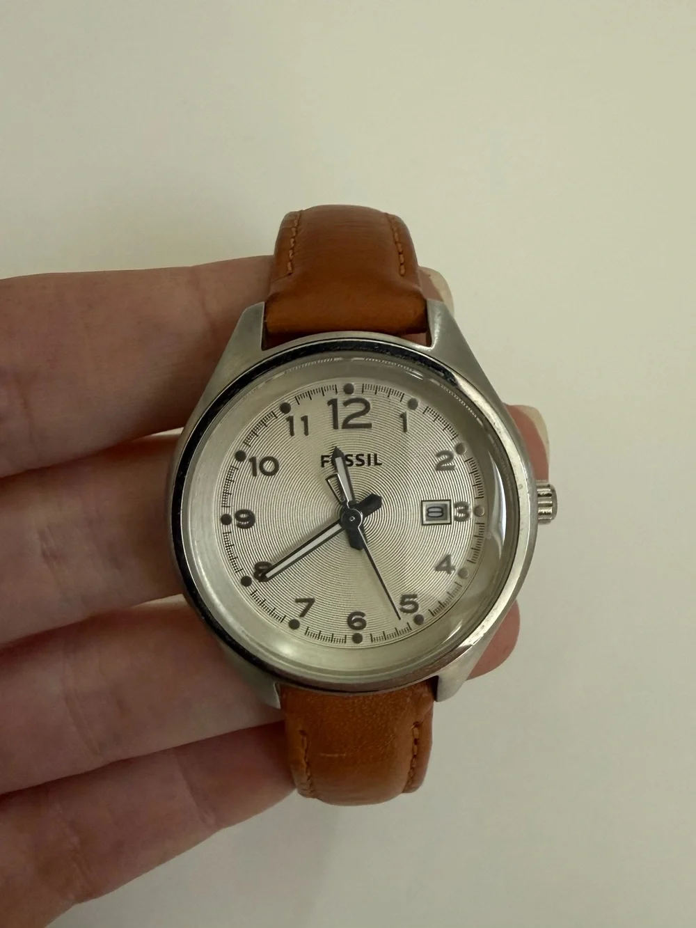 Fossil Tan Leather Strap Watch - Tan